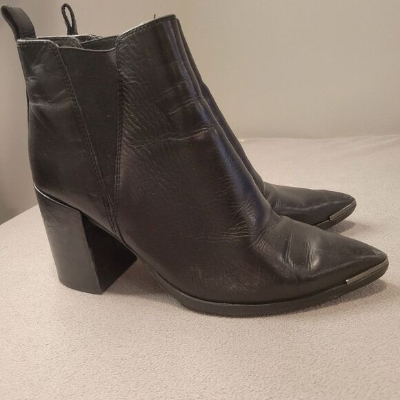 Tony Bianco Bello Point Toe Leather Boots Black Size 7 - Picture 4 of 7